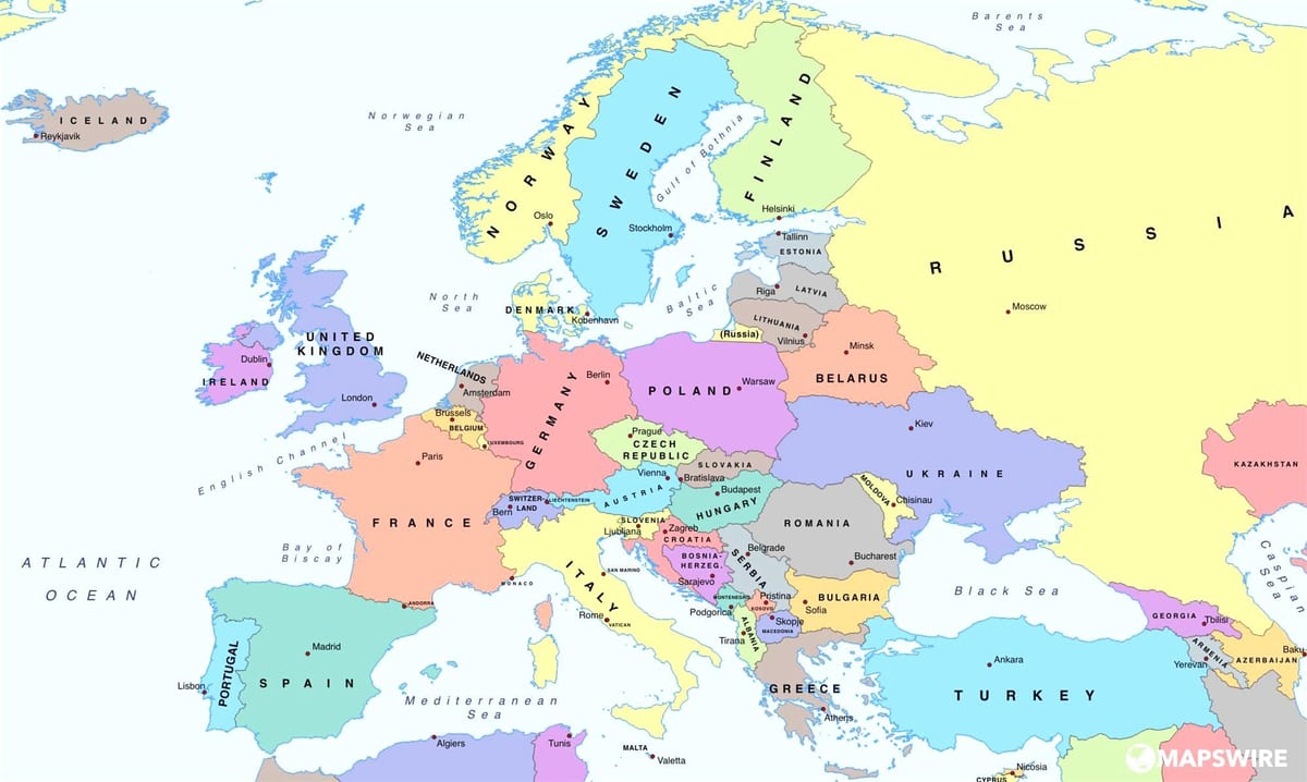欧州地図を示すブルガリア