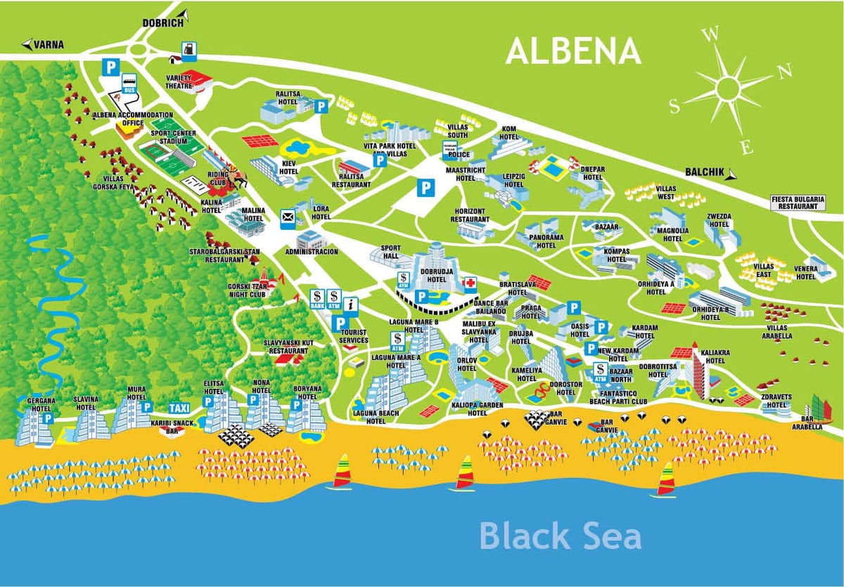 地図albenaブルガリア