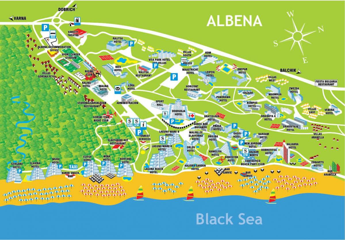 地図albenaブルガリア