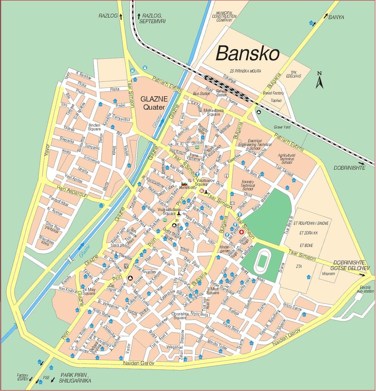 ブルガリアbansko地図