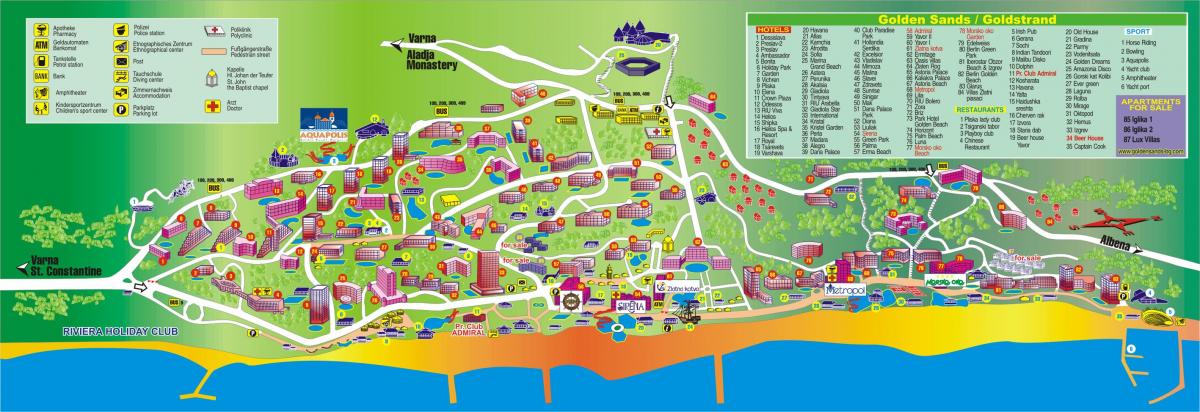 ゴールデンビーチブルガリア地図