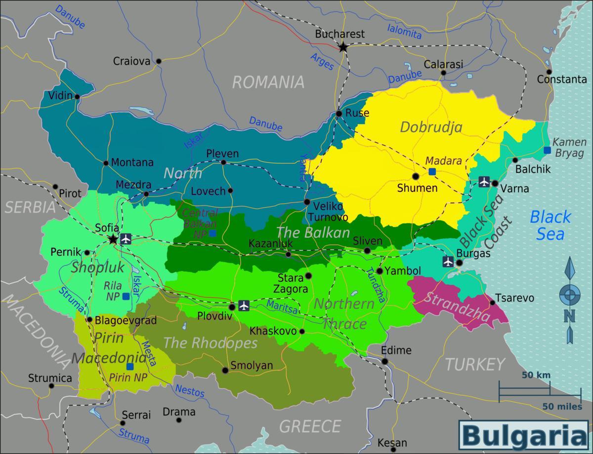 地図のブルガリア空港