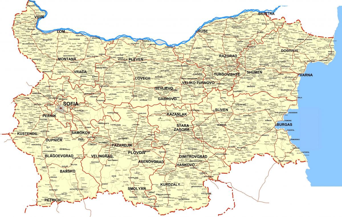 ブルガリアの国-地図