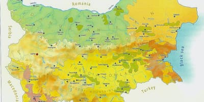 地図のブルガリアの気候
