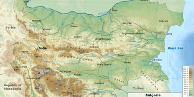 地図のブルガリア地理学