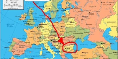 地図ブルガリア周辺国