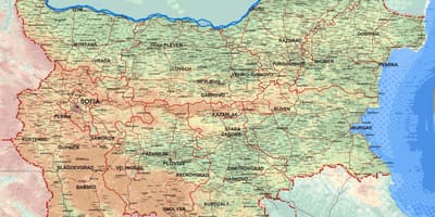 地図の詳細地図のブルガリア