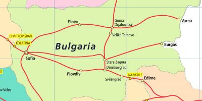 ブルガリア鉄道の地図
