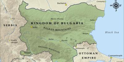 地図の古いブルガリア